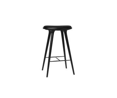 High Stool Black Stained Beech Bar Mater