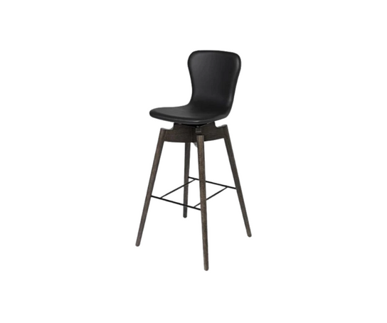 Shell Bar Stool Ultra Black Counter H Mater