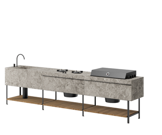 Outdoor Base Kitchen Triple Configuration | Kettal