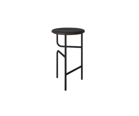 Stellar Works Blend High Stool By Nendo with Wood seat