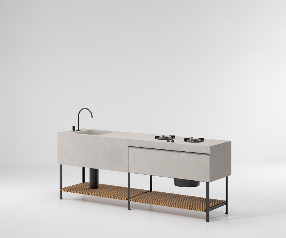 High end Outdoor Base Kitchen Double Configuration by Kettal Casa Design