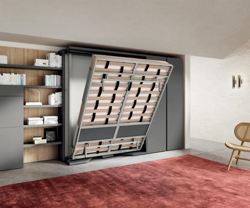 LGM TV 2 WALL BED WITH BOOKSHELF AND DESK by Clei