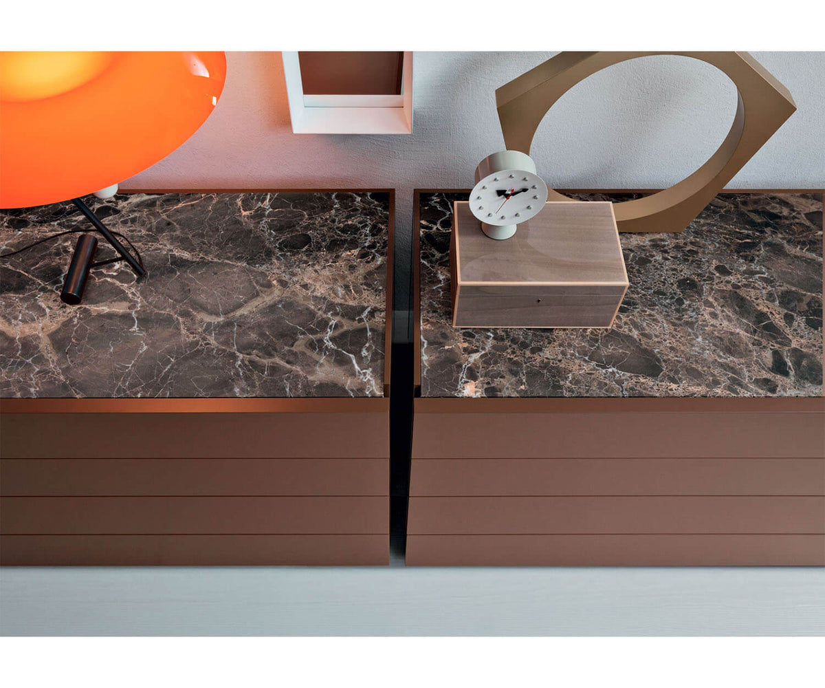 Molteni&amp;C 606 Nightstand Marble and Oak