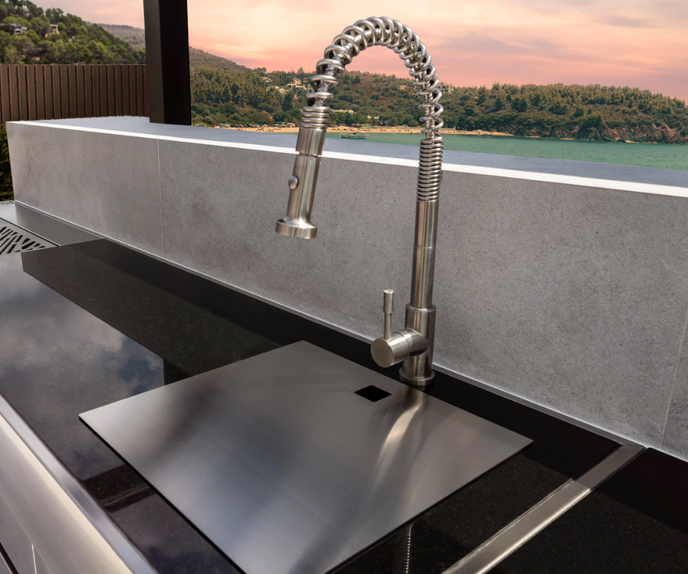 High end Outdoor Kitchen Krakatoa Charcoal Grill by Fesfoc Casa Design
