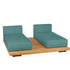 Pal Base + 2 Double Seat + 2 Parallel Single Back Sunbed I Point 1920 