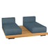 Pal Base + 2 Double Seat + 2 Parallel Single Back Sunbed I Point 1920 