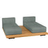 Pal Base + 2 Double Seat + 2 Parallel Single Back Sunbed I Point 1920 