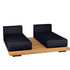 Pal Base + 2 Double Seat + 2 Parallel Single Back Sunbed I Point 1920 