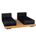 Pal Base + 2 Double Seat + 2 Parallel Single Back Sunbed I Point 1920 