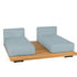 Pal Base + 2 Double Seat + 2 Parallel Single Back Sunbed I Point 1920 