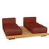 Pal Base + 2 Double Seat + 2 Parallel Single Back Sunbed I Point 1920 