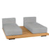 Pal Base + 2 Double Seat + 2 Parallel Single Back Sunbed I Point 1920 