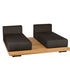 Pal Base + 2 Double Seat + 2 Parallel Single Back Sunbed I Point 1920 