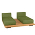 Pal Base + 2 Double Seat + 2 Parallel Single Back Sunbed I Point 1920 