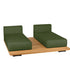 Pal Base + 2 Double Seat + 2 Parallel Single Back Sunbed I Point 1920 