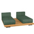 Pal Base + 2 Double Seat + 2 Parallel Single Back Sunbed I Point 1920 