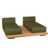 Pal Base + 2 Double Seat + 2 Parallel Single Back Sunbed I Point 1920 