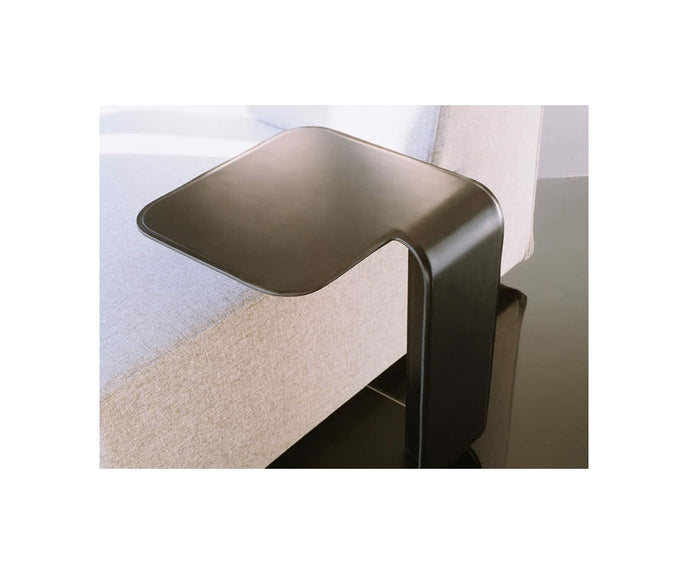 Vibieffe 9500 Side Table 028 Walnut Brown Leather