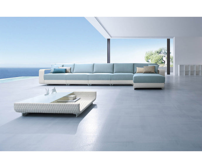 High end Hamptons ART. 9603 Chaise Lounge by Roberti Rattan Casa Design