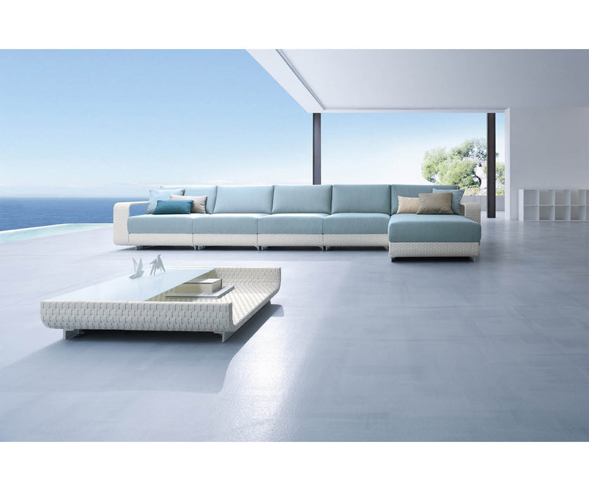 High end Hamptons ART. 9603 Chaise Lounge by Roberti Rattan Casa Design