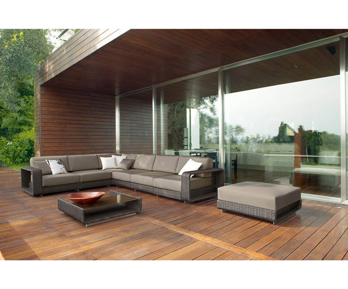 High end Hamptons ART. 9608 Pouf by Roberti Rattan Casa Design