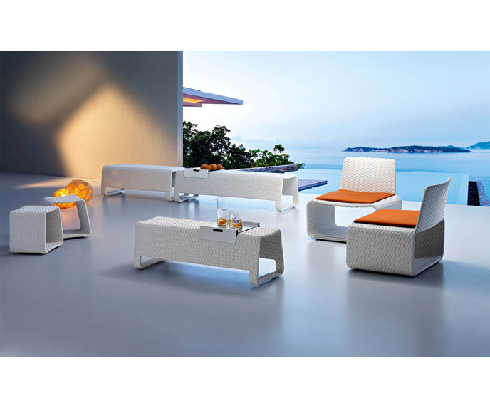 High end Hamptons ART. 9626 Pouf by Roberti Rattan Casa Design