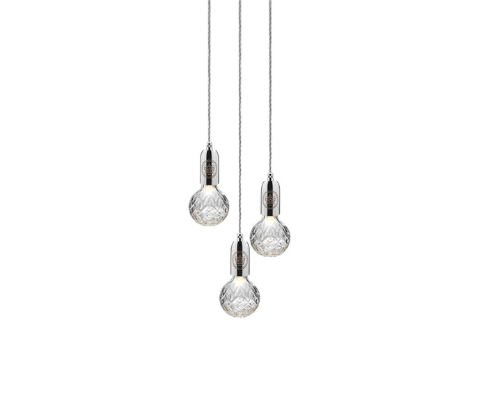 High end Crystal Bulb Chandelier 3 Piece by Lee Broom Casa Design