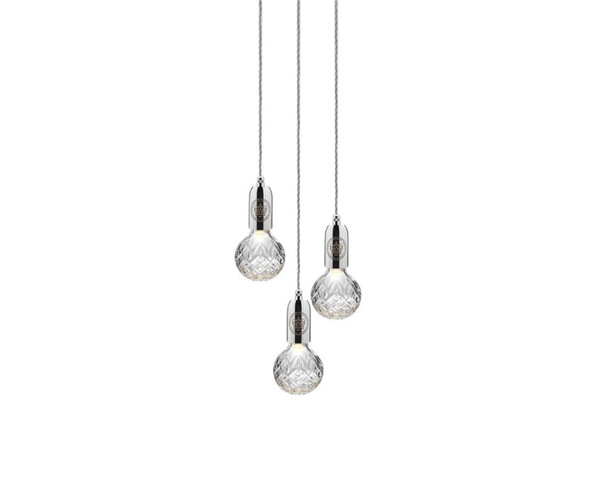 High end Crystal Bulb Chandelier 3 Piece by Lee Broom Casa Design