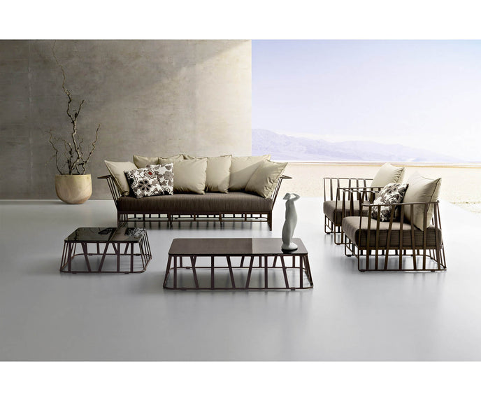 High end Hamptons Graphics ART. 9731 Armchair by Roberti Rattan Casa Design