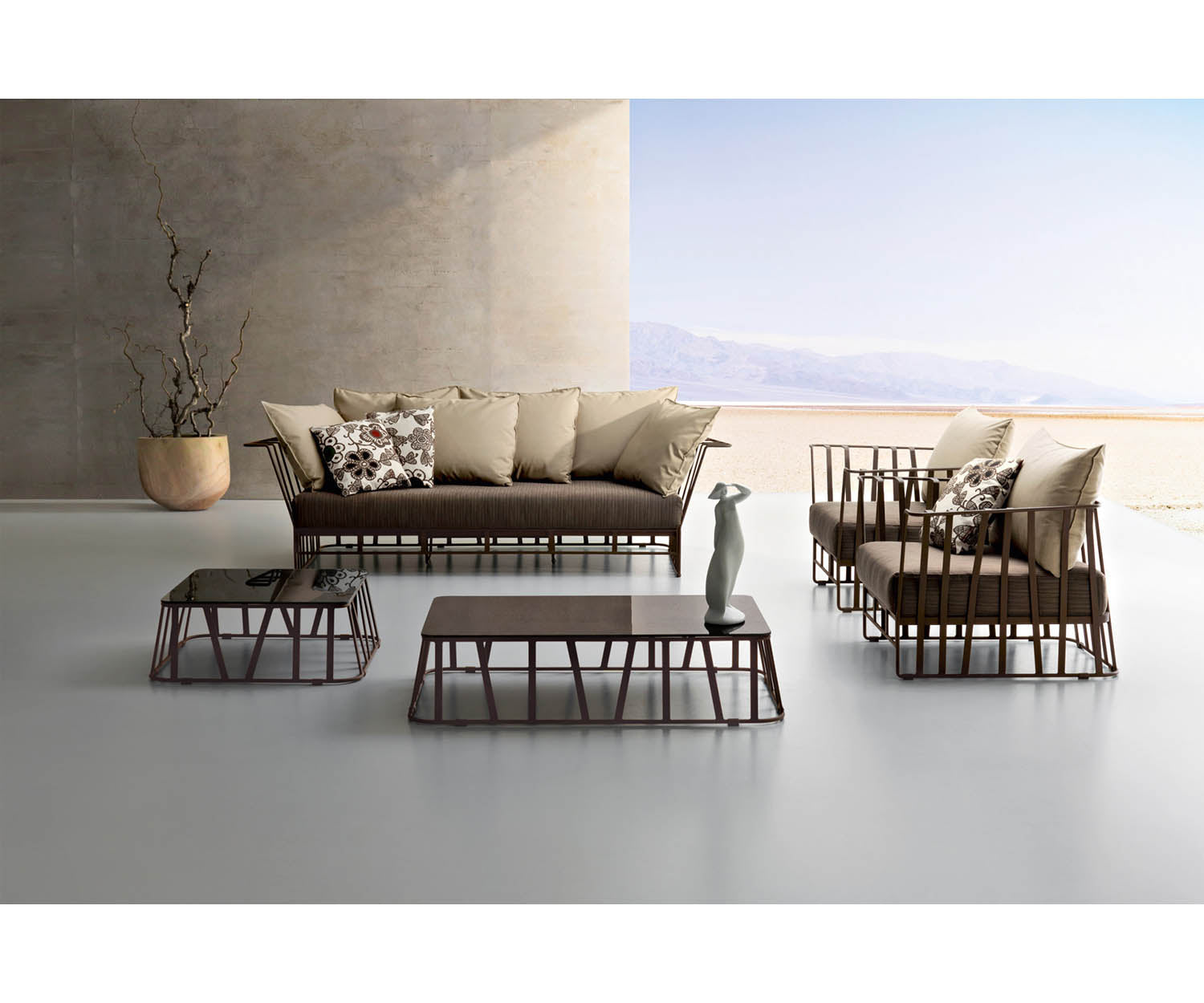 High end Hamptons Graphics ART. 9735 Coffee Table by Roberti Rattan Casa Design