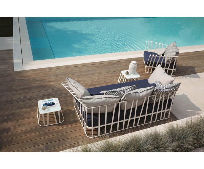 High end Hamptons Graphics ART. 9739 Side Table by Roberti Rattan Casa Design