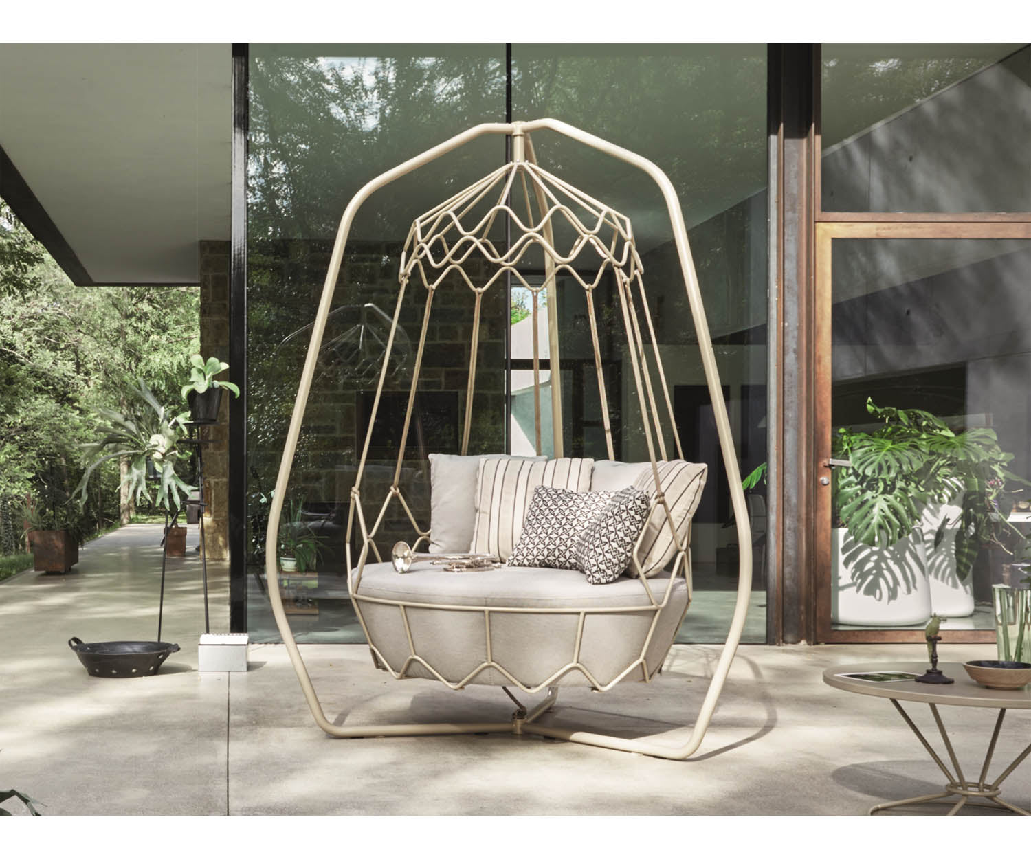 Hanging Swing Chair - patio rattan swing chair by Patricia Urquiola