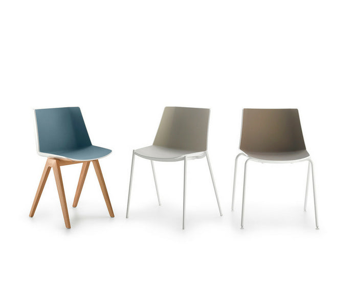 MDF Italia Aiku Chair Blue, White and Ivory