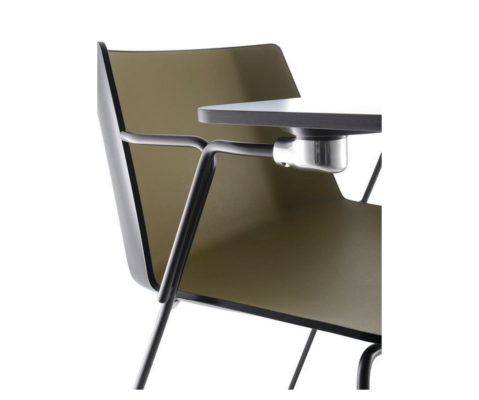 MDF Italia Aiku Chair Sled Base with Armrest and Table