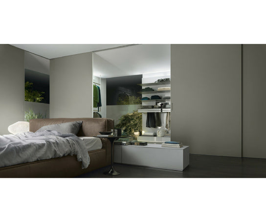 Rimadesio Abacus Walk-In Closet Linen Laquered Glass