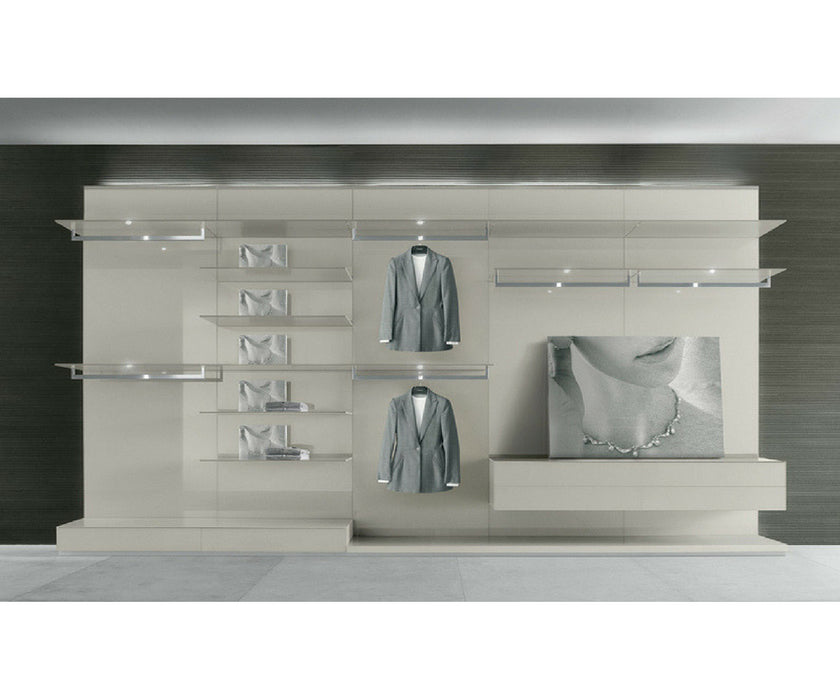Rimadesio Abacus Walk-In Closet Bianco Latte
