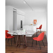 Miniforms Acco Dining Table Ceramic Top and Canaletto Walnut Wood Base