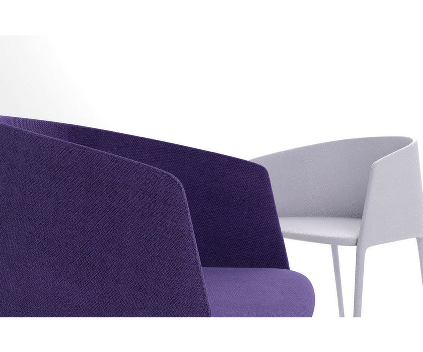MDF Italia Achille Armchair Purple and White