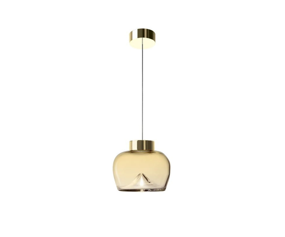 Leucos Aella Bold Suspension Amber and Gold