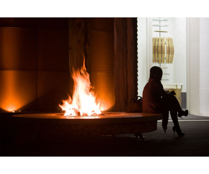 High end Ercole Teakwood Marble Fire Pit by AK47 Design Casa Design
