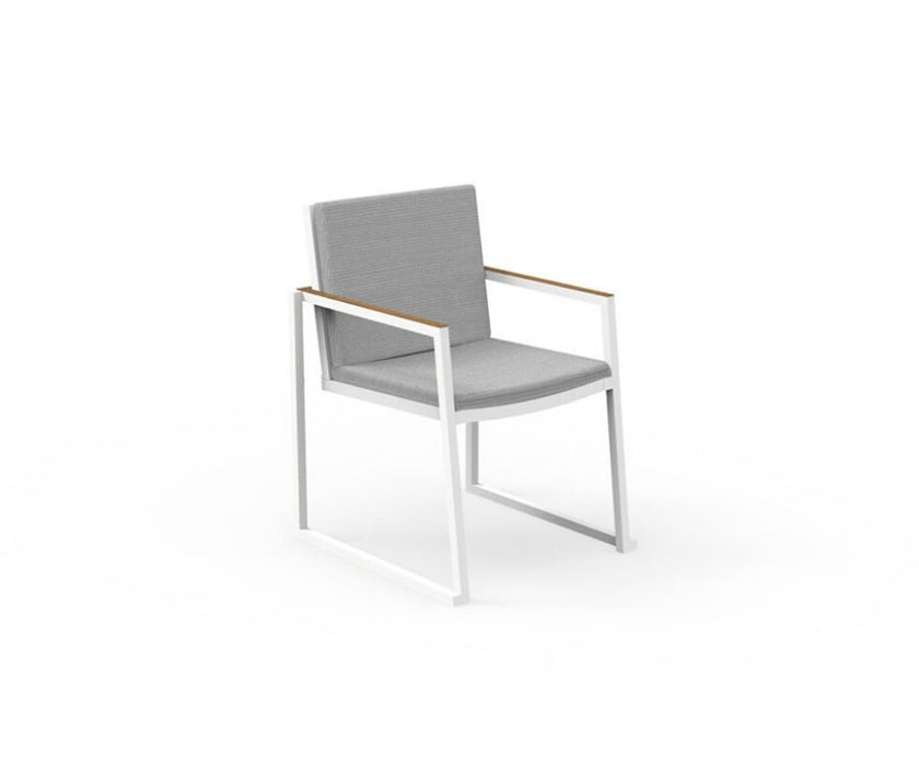 Talenti Alabama Alu Dining Armchair White and Gray
