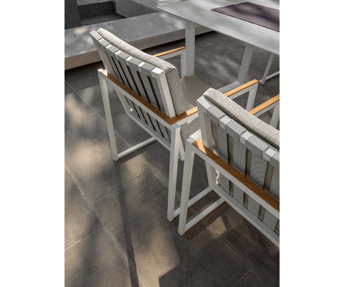 Talenti Alabama Alu Dining Armchair Aluminium and Wood