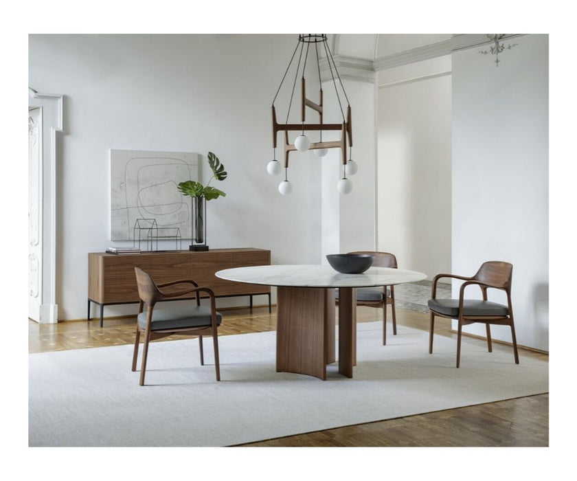 Porada Alan Dining Table Oval White Marble