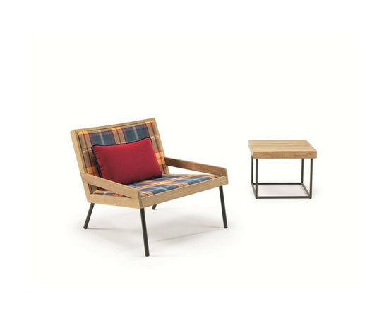 High end Allaperto Mountain Tartar Square Coffee Table by Ethimo Casa Design