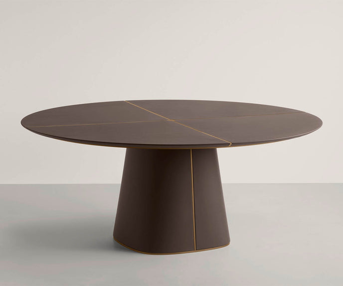 High end Artu 160 Leather Dining Table by Frag Casa Design