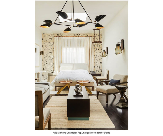 Zia Priven Axis Diamond Chandelier Bedroom