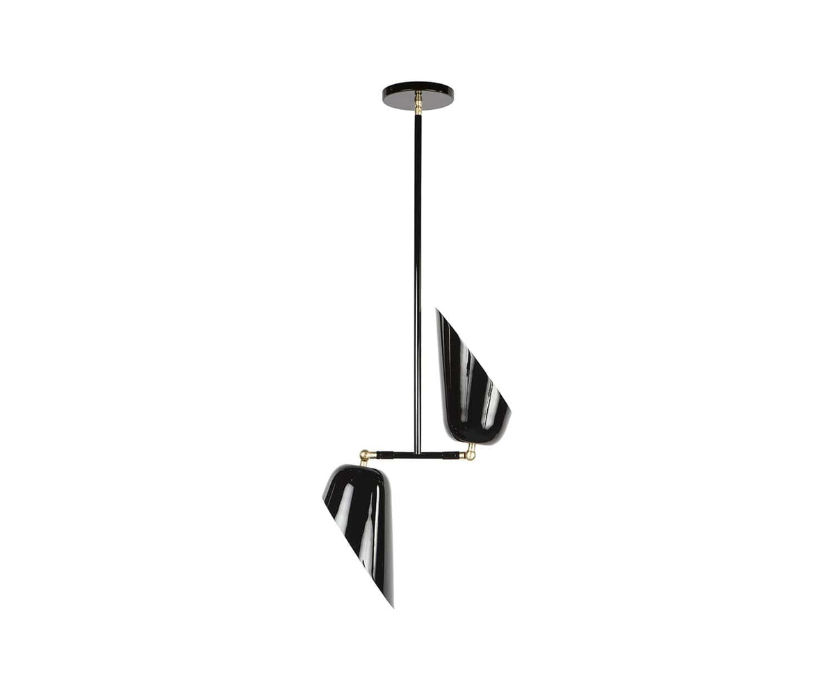 Zia Priven Axis Pendant Black Laquered Frame