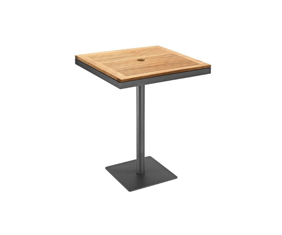 Gloster Azore Bar Table Teak and Aluminuim Top