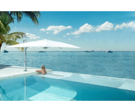 Bay Master “pool side, swim-under” Cantilever Umbrella Tucci