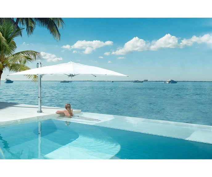 Bay Master “pool side, swim-under” Cantilever Umbrella Tucci